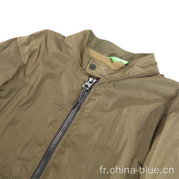 Jacket et veste d&#39;automne à glissière en nylon de mode masculine et à la mode